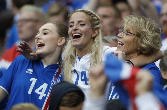 Football Soccer, France vs Iceland, EURO 2016, Quarter Final, Stade de France, Saint-Denis near Paris, France on July 3, 2016. Iceland fans before the game. (Photo by Carl Recine/Reuters/Livepic)