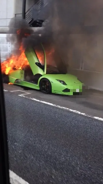 Lamborghini Murcielago Burned To In The Tokyo 