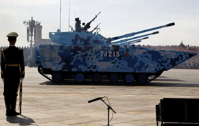 Armored fighting vehicles are presented during the military parade marking the 70th anniversary of the end of World War Two, in Beijing, China, September 3, 2015. (Photo by Rolex Dela Pena/Reuters)