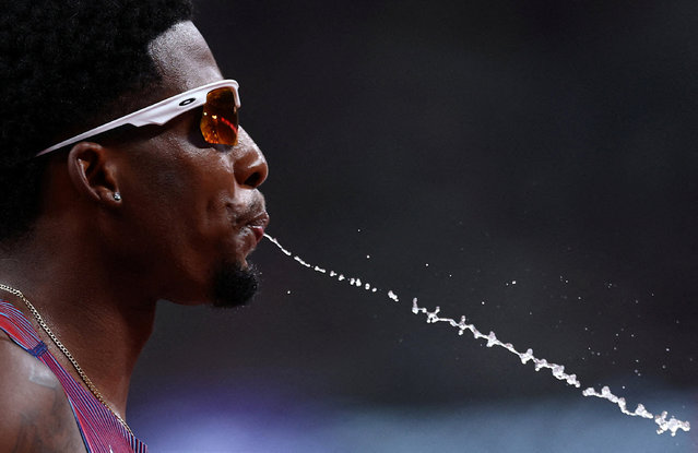 Khaleb McRae of the U.S. before his heat in the Men's 400m Semi-Final at the World Athletics Championships in Tokyo, Japan, on September 16, 2025. (Photo by Sarah Meyssonnier/Reuters)