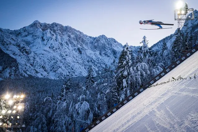 Daniel Andre Tande of Norway competes during the third round of the Men Flying Hill Individual World Championships in Planica, on December 12, 2020. (Photo by Jure Makovec/AFP Photo)