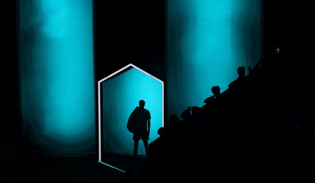 Alexander Bublik of Kazakhstan arrives to play against Alex De Minaur of Australia in the quarter finals during day five of the Rolex Paris Masters 2025 on October 31, 2025 in Nanterre, France. (Photo by Julian Finney/Getty Images)