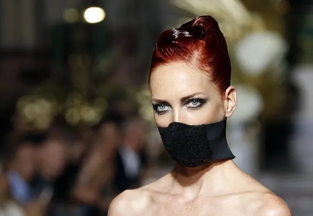 A model walks the runway during the Eymeric Francois Haute Couture Fall/Winter 2017-2018 show as part of Haute Couture Paris Fashion Week on July 6, 2017 in Paris, France. (Photo by Thierry Chesnot/Getty Images)