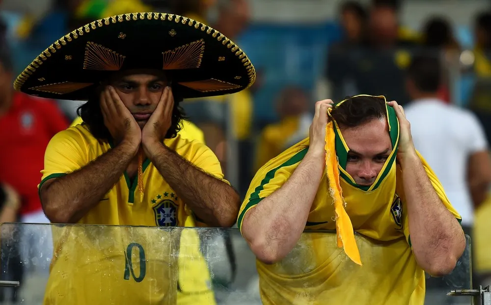 Brazilian Fans and Players Brokenhearted