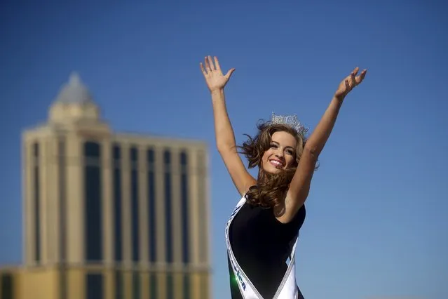 Miss America 2016 Betty Cantrell of Georgia poses for photographs by the ocean after winning the 95th Miss America Pageant last night at Boardwalk Hall, in Atlantic City, New Jersey, September 14, 2015. (Photo by Mark Makela/Reuters)