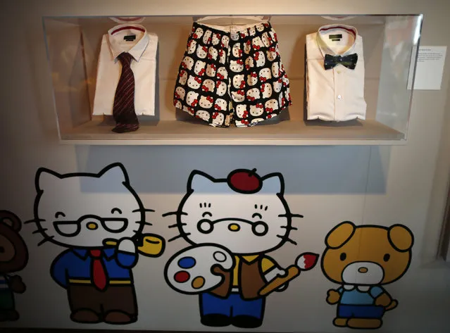 Hello Kitty boxer shorts and ties are displayed at the “Hello! Exploring the Supercute World of Hello Kitty” museum exhibit in honor of Hello Kitty's 40th anniversary, at the Japanese American National Museum in Los Angeles, California October 10, 2014. (Photo by Lucy Nicholson/Reuters)