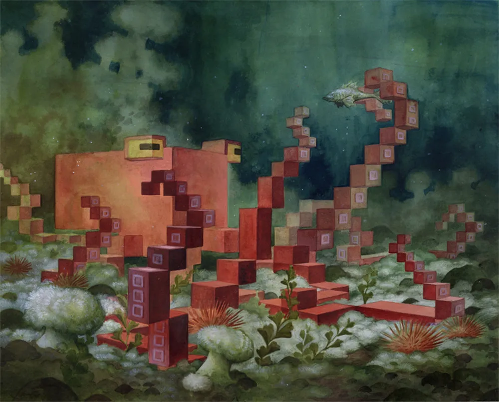 Pixelated Wilderness Illustrations by Laura Bifano
