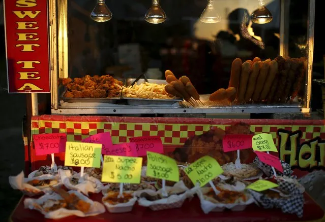 A variety of food is displayed at the Iowa State Fair in Des Moines, Iowa, United States, August 15, 2015. (Photo by Jim Young/Reuters)