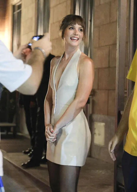 American actress, singer, and model Leighton Meester spotted at Milan Fashion Week on September 19, 2023. (Photo by The Mega Agency)