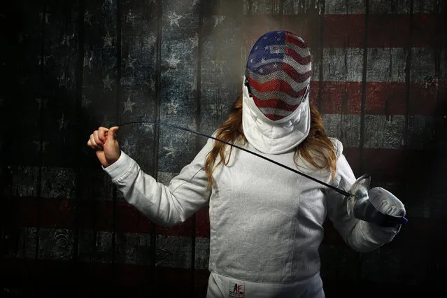 Fencer Mariel Zagunis poses for a portrait at the U.S. Olympic Committee Media Summit in Beverly Hills, Los Angeles, California March 7, 2016. (Photo by Lucy Nicholson/Reuters)