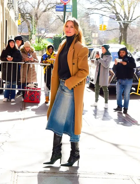 Brazilian fashion model Gisele Bündchen is seen outside “The View” on March 21, 2024 in New York City. (Photo by Raymond Hall/GC Images)