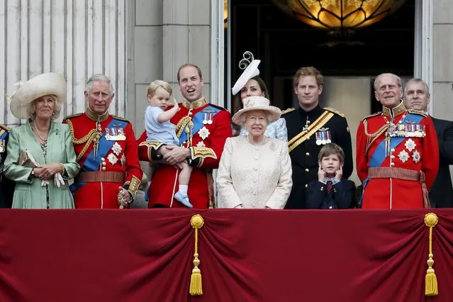Senior members of Britain's royal family stand on the balcony of Buckingham Palace, London, in this June 13, 2015 file photo. (Photo by Stefan Wermuth/Reuters)