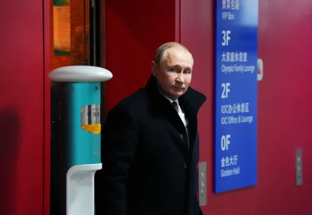 Vladimir Putin, President of Russia arrives during the Opening Ceremony of the Beijing 2022 Winter Olympics at the Beijing National Stadium on February 04, 2022 in Beijing, China. (Photo by Carl Court/Getty Images)