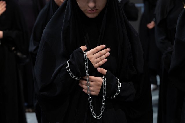 A Shi'ite Muslim girl takes part in a mourning procession to mark Ashura, the holiest day on the Shi'ite Muslim calendar, in Istanbul, Turkey, on July 16, 2024. (Photo by Murad Sezer/Reuters)