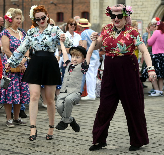 The competition for best dressed was fiercely contested at Gloucester Goes Retro in Gloucestershire on Saturday 24th August 2024, an annual event that features music, competitions and more than 500 classic cars. (Photo by Paul Nicholls Photography)