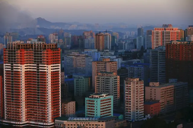 Residential buildings are seen in central Pyongyang, North Korea early October 9, 2015. (Photo by Damir Sagolj/Reuters)