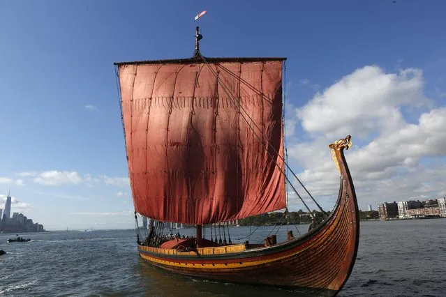 General atmosphere at The World's Largest Viking Ship, Draken Harald Harfagre Docks In NYC on September 17, 2016 in New York City. (Photo by Thos Robinson/Getty Images for Draken Harald Harfagre)