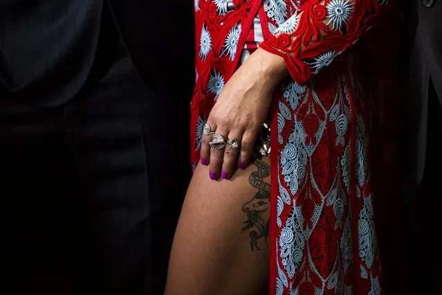 Singer Lady Gaga arrives for the premiere of the film "Rock the Kasbah" in New York October 19, 2015. (Photo by Lucas Jackson/Reuters)