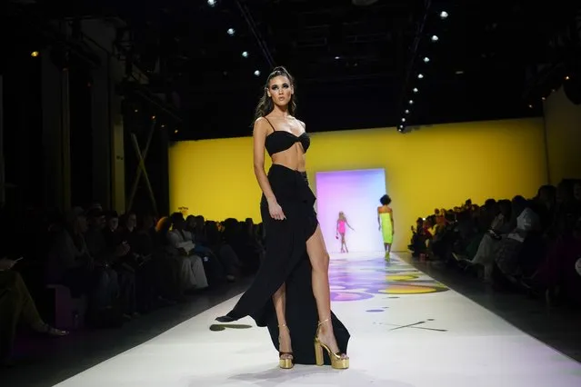 The Sergio Hudson collection is modeled during Fashion Week, Saturday, February 11, 2023, in New York. (Photo by Mary Altaffer/AP Photo)