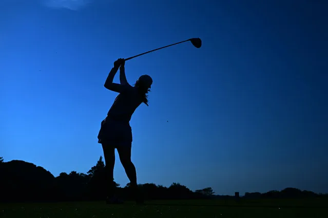 Kotone Hori of Japan hits her tee shot on the 2nd hole during the final round of Yamaha Ladies Open Katsuragi at Katsuragi Golf Club Yamana Course on April 2, 2023 in Fukuroi, Shizuoka, Japan. (Photo by Atsushi Tomura/Getty Images)