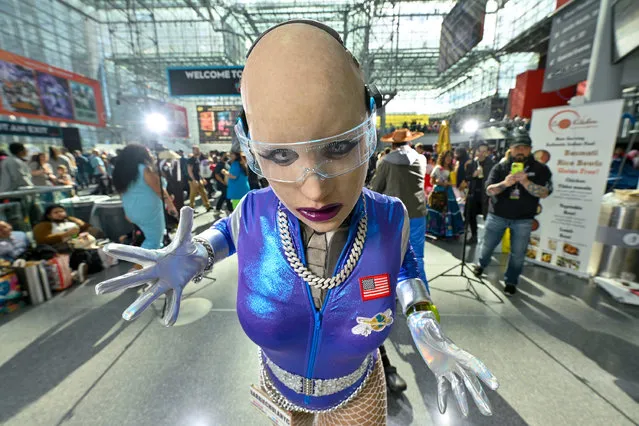 A cosplayer poses during New York Comic Con 2023 – Day 4 at Javits Center on October 15, 2023 in New York City. (Photo by Roy Rochlin/Getty Images for ReedPop)
