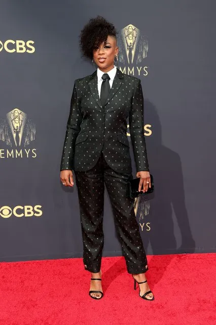 American actress Samira Wiley attends the 73rd Primetime Emmy Awards at L.A. LIVE on September 19, 2021 in Los Angeles, California. (Photo by Rich Fury/Getty Images)