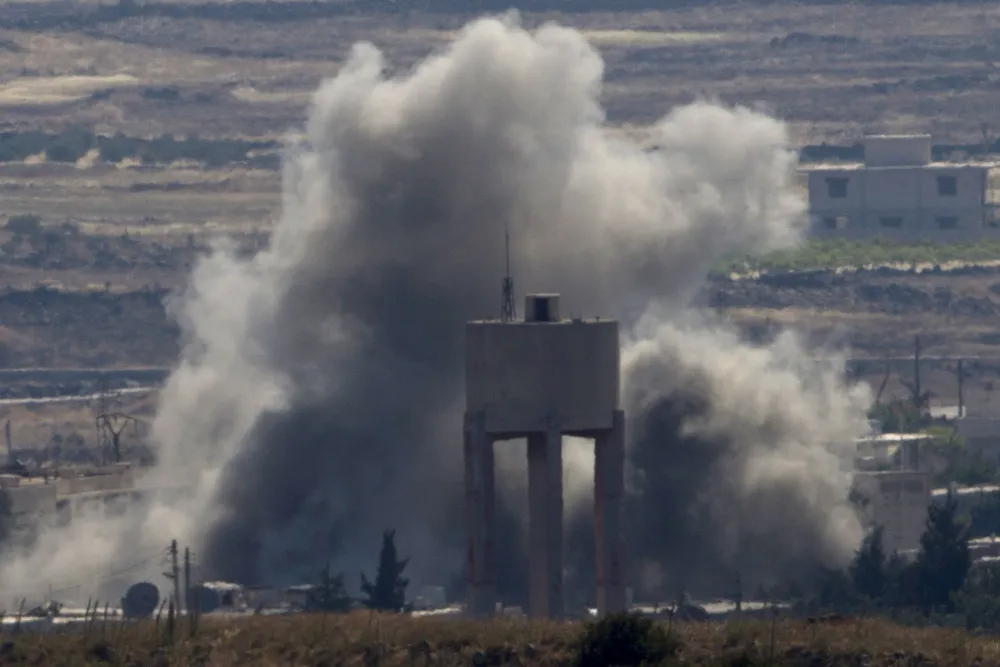 Syrian Civil War, view from the Golan Heights