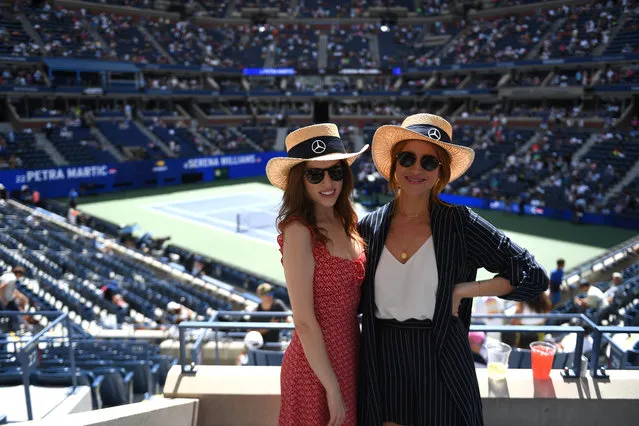 (L-R) Actors Anna Kendrick and Brittany Snow enjoy The Mercedes-Benz VIP Suite at The 2019 US Open at the USTA Billie Jean King National Tennis Center on September 01, 2019 in Queens borough of New York City. (Photo by Emilee Chinn/Getty Images for Mercedes-Benz)