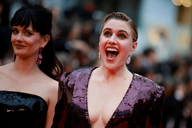 American actress Greta Gerwig, Jury President of the 77th Cannes Film Festival and jury member Eva Green pose on the red carpet during arrivals for the opening ceremony and the screening the film “Le deuxieme acte” (The Second Act) Out of competition at the 77th Cannes Film Festival in Cannes, France. (Photo by Yara Nardi/Reuters)