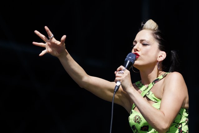 Imelda May performs on Day 1 of the V Festival at Hylands Park on August 22, 2015 in Chelmsford, England. (Photo by Tristan Fewings/Getty Images)