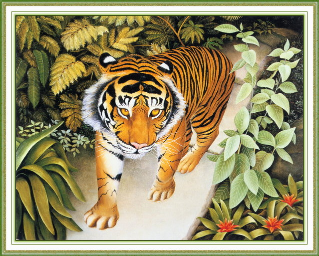 The Tiger. Artwork by Beryl Cook