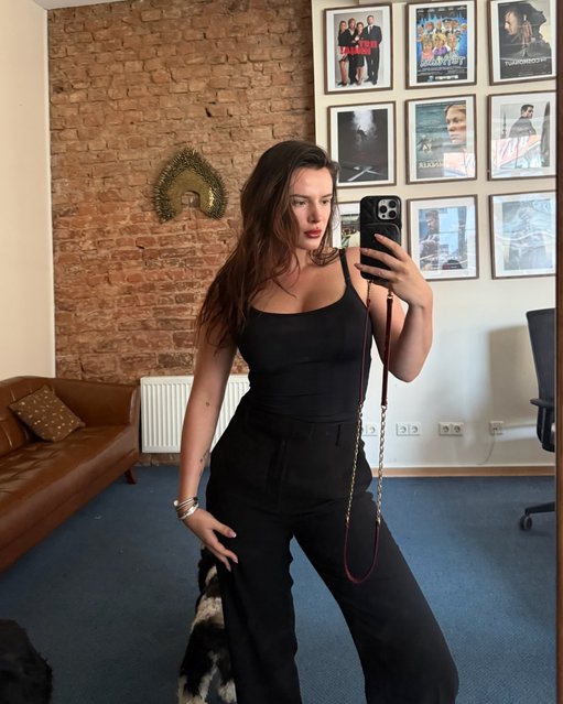 American actress Bella Thorne on October 15, 2025 ”threw a fit or two while directing”. (Photo by bellathorne/Instagram)