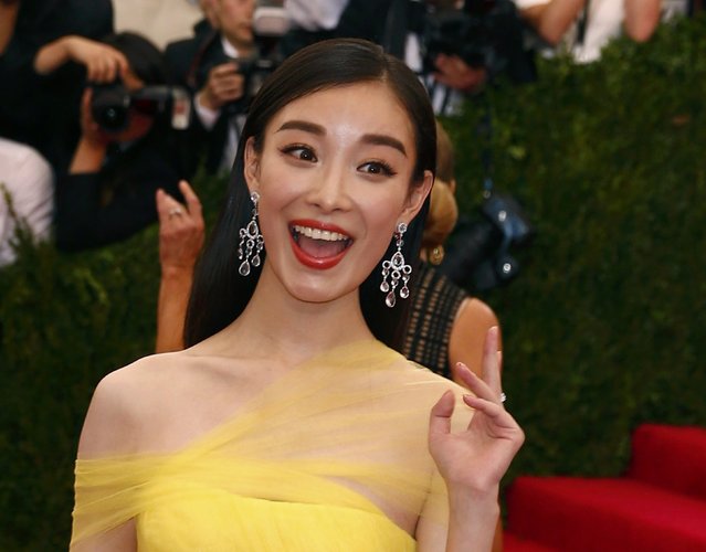 Actress Ni Ni arrives to the Metropolitan Museum of Art Costume Institute Gala 2015 celebrating the opening of “China: Through the Looking Glass” in Manhattan, New York May 4, 2015. (Photo by Lucas Jackson/Reuters)