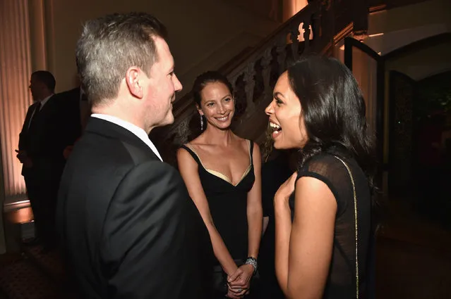 Edward Burns, Christy Turlington and Rosario Dawson attend the Bloomberg & Vanity Fair cocktail reception following the 2015 WHCA Dinner at the residence of the French Ambassador on April 30, 2016 in Washington, DC. (Photo by Dimitrios Kambouris/VF16/WireImage)