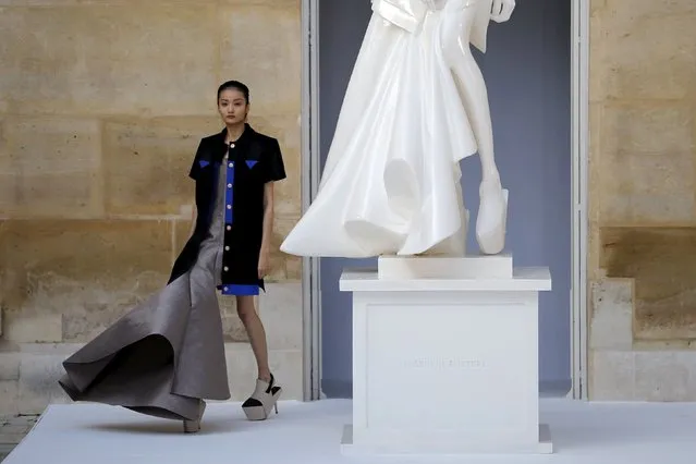 A model presents a creation by designer Ilja as part of her Haute Couture Fall Winter 2015/2016 fashion show in Paris, France, July 5, 2015. (Photo by Stephane Mahe/Reuters)