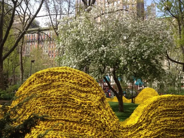 Red, Yellow, and Blue – A Cool Art Installation in Madison Square Park