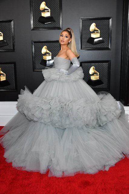 Ariana Grande attends the 62nd Annual GRAMMY Awards at Staples Center on January 26, 2020 in Los Angeles, California. (Photo by Amy Sussman/Getty Images)