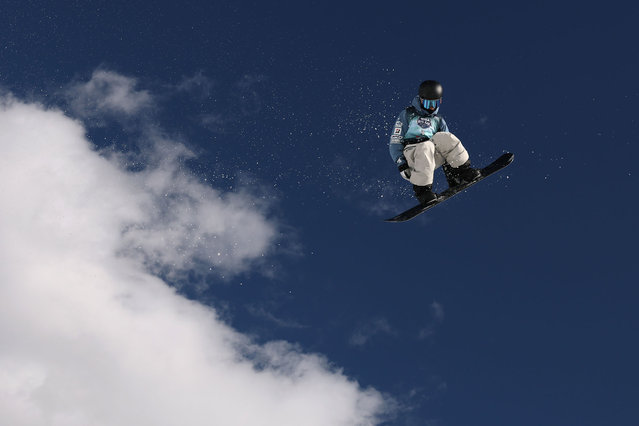 Ryoma Kimata of Japan trains prior to the Men's Snowboard Big Air Qualifications during the Toyota US Grand Prix at Buttermilk Ski Resort on February 05, 2025 in Aspen, Colorado. (Photo by Maddie Meyer/Getty Images)