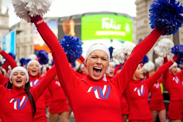 Performers during the New Year's Day Parade in London on Monday, January 1, 2024. (Photo by Victoria Jones/PA Images via Getty Images)
