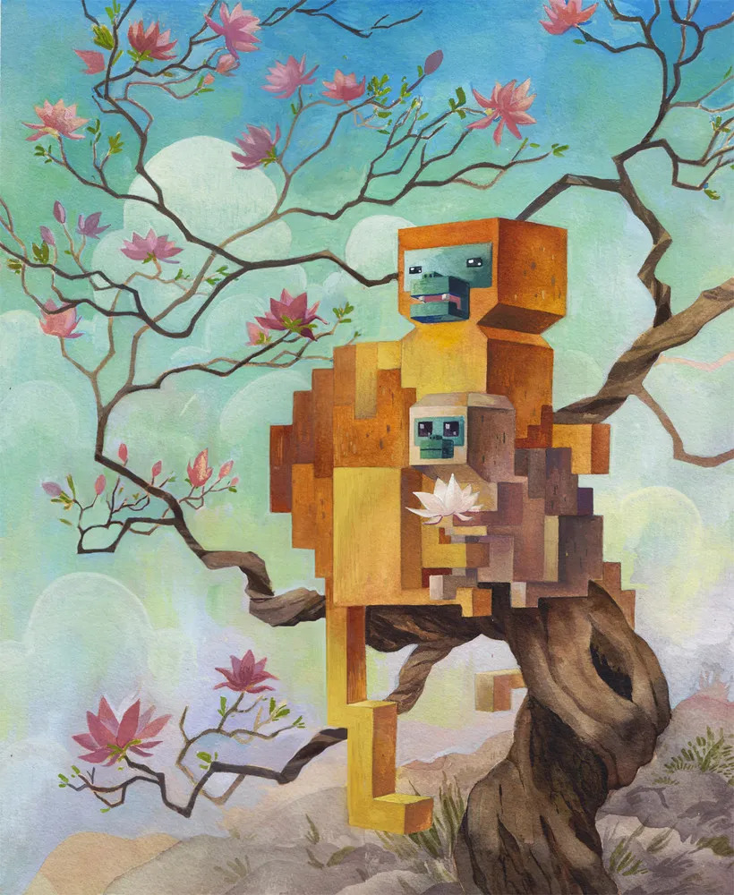 Pixelated Wilderness Illustrations by Laura Bifano