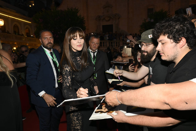 Italian actress and model Monica Bellucci at the Taormina film festival in Sicily in the second decade of June 2025. (Photo by IPA/Splash News and Pictures)