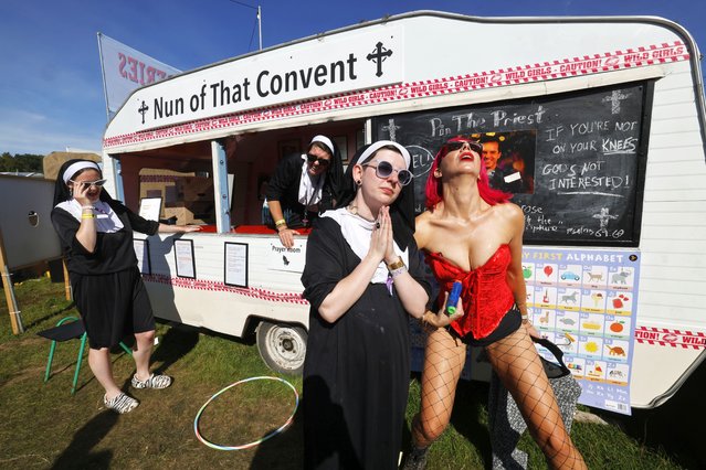 Karen Dunn and the nuns from Nun of That Convent at Trailer Park during the final day of Electric Picnic 2023 in Co Laois, Ireland on September 3, 2023. (Photo by Alan Betson/The Irish Times)