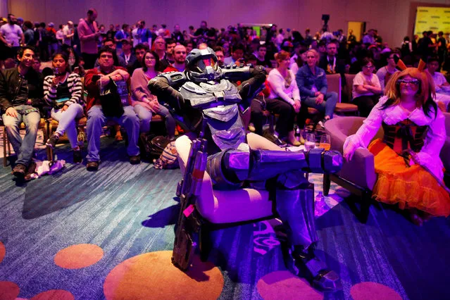 Judges wait for the start of the cosplay contest during the Gaming Opening Party at the South by Southwest Music Film Interactive Festival 2017 in Austin, Texas, U.S., March 17, 2017. (Photo by Brian Snyder/Reuters)