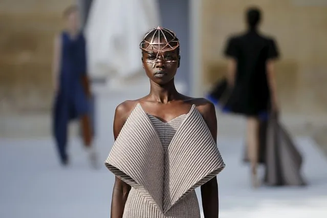 A model presents a creation by designer Ilja as part of her Haute Couture Fall Winter 2015/2016 fashion show in Paris, France, July 5, 2015. (Photo by Stephane Mahe/Reuters)