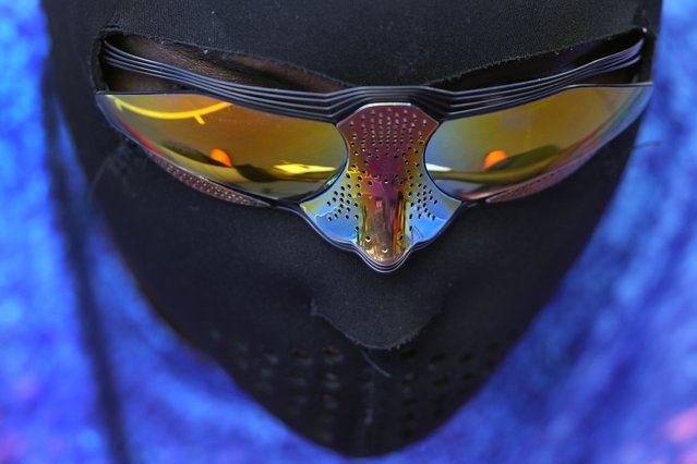 Raven Saunders, of the United States, is seen while competing during the women's shot put qualification at the 2024 Summer Olympics, Thursday, August 8, 2024, in Saint-Denis, France. (Photo by Bernat Armangue/AP Photo)