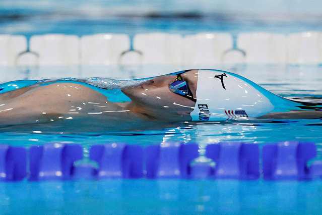 Yaseen El-Demerdash of United States in action during heat 2 of the men's 100m backstroke at the Paris Paralympics on September 6, 2024. (Photo by Andrew Couldridge/Reuters)