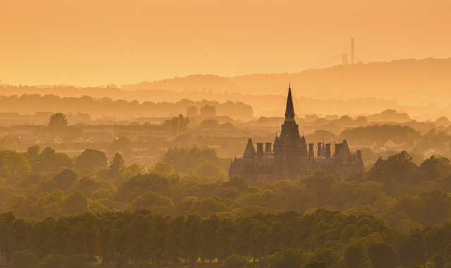 A summer view from Calton Hill in Edinburgh, where tourists can catch the sunset on July 23, 2025. This image shows a view of Fettes College. (Photo by Phil Wilkinson/The Times)