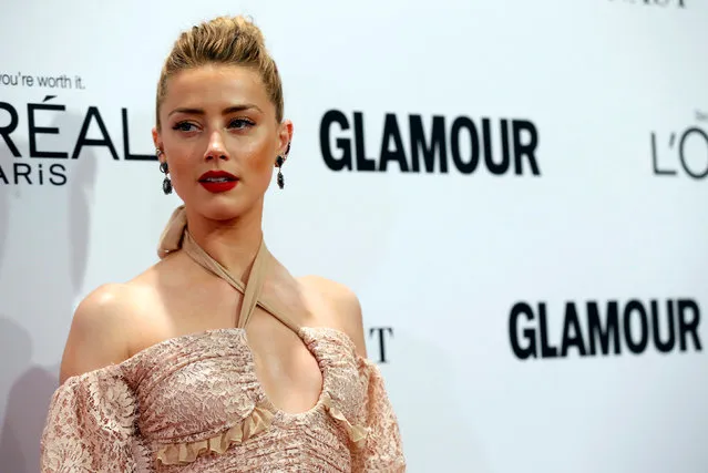 Actor Amber Heard poses at the Glamour Women of the Year Awards in Los Angeles, California, U.S., November 14, 2016. (Photo by Mario Anzuoni/Reuters)