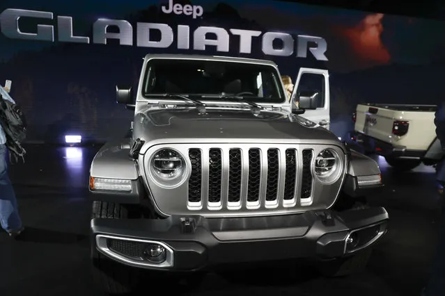 A 2020 Jeep Gladiator is shown during the Los Angeles Auto Show on Wednesday, November 28, 2018, in Los Angeles. (Photo by Chris Carlson/AP Photo)