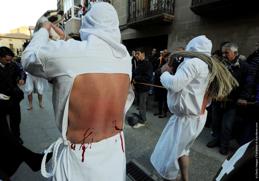 Penitents Celebrate Holy Week In San Vicente De La Sonsierra